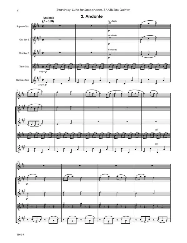 1102-5 STRAVINSKY Suite for Saxophones_Page_08 Suite for Saxophones