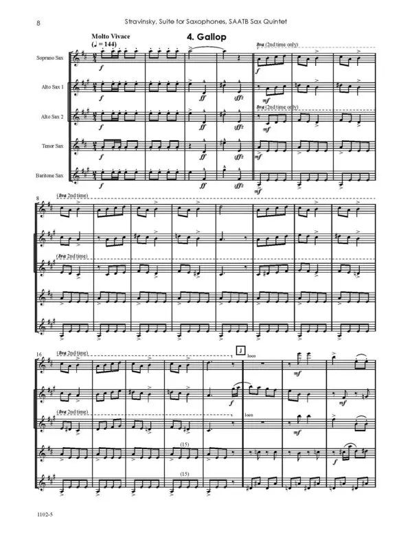 1102-5 STRAVINSKY Suite for Saxophones_Page_12 Suite for Saxophones