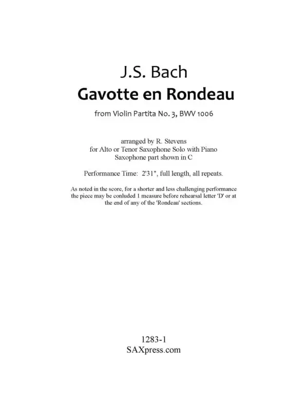 Gavotte en Rondeau