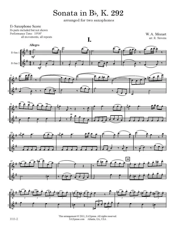 1111-2 MOZART Sonata in B flat K292 -00- SCORE_Page_05 Sonata in B Flat, K292