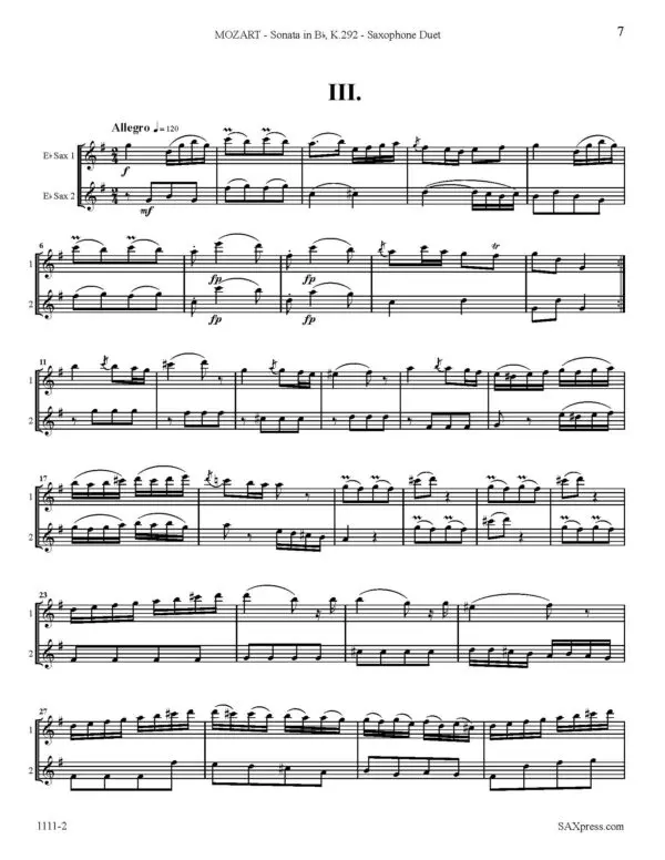 1111-2 MOZART Sonata in B flat K292 -00- SCORE_Page_11 Sonata in B Flat, K292