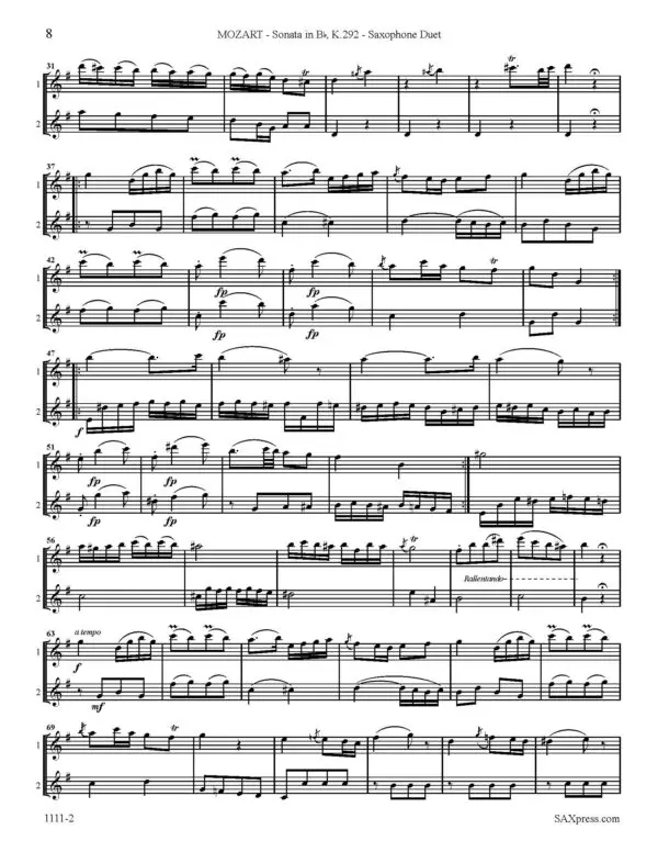 1111-2 MOZART Sonata in B flat K292 -00- SCORE_Page_12 Sonata in B Flat, K292