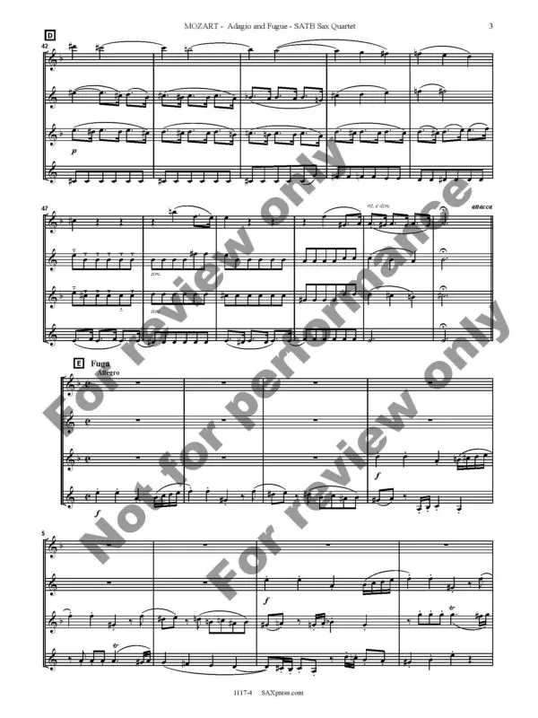 1117-4 MOZART - Adagio and Fugue 07 Adagio and Fugue in C minor, K546