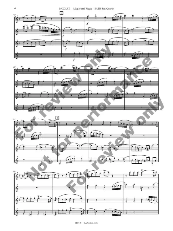 1117-4 MOZART - Adagio and Fugue 10 Adagio and Fugue in C minor, K546