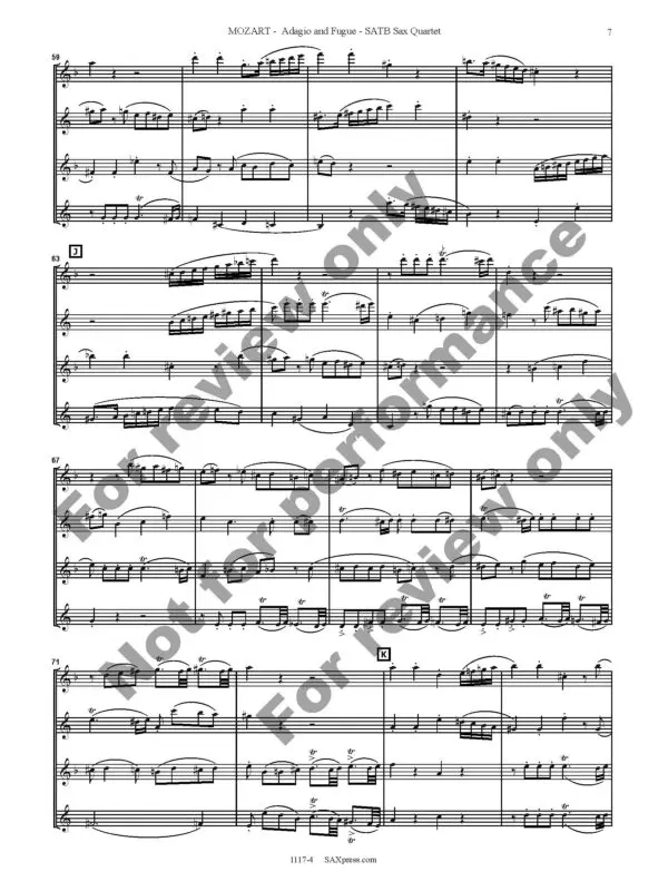 1117-4 MOZART - Adagio and Fugue 11 Adagio and Fugue in C minor, K546