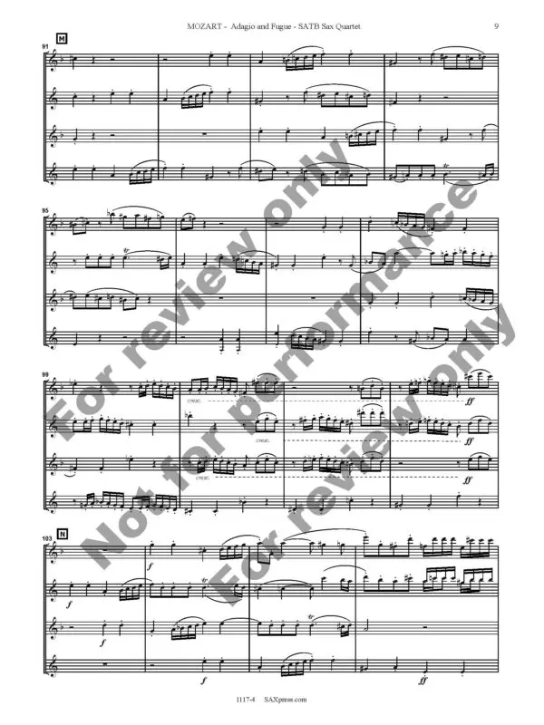 1117-4 MOZART - Adagio and Fugue 13 Adagio and Fugue in C minor, K546