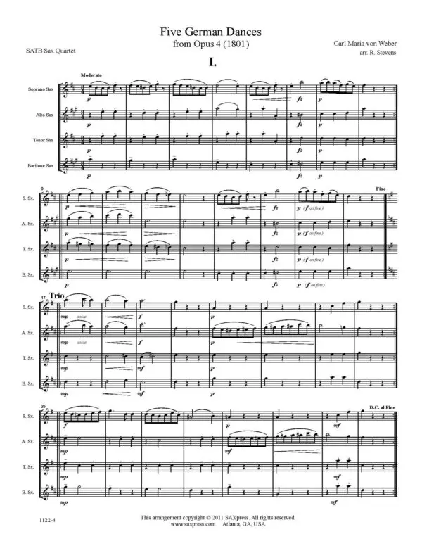 1122-4 Weber 5 german Dances 00 Score_Page_04 Five German Dances from Opus 4
