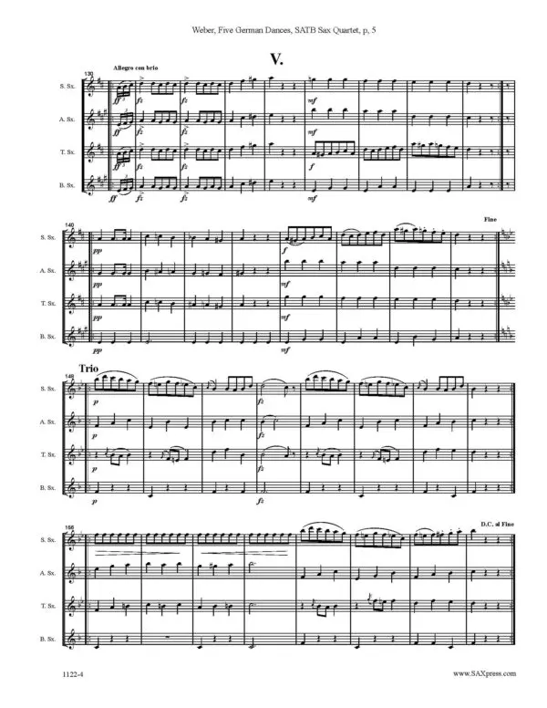 1122-4 Weber 5 german Dances 00 Score_Page_08 Five German Dances from Opus 4