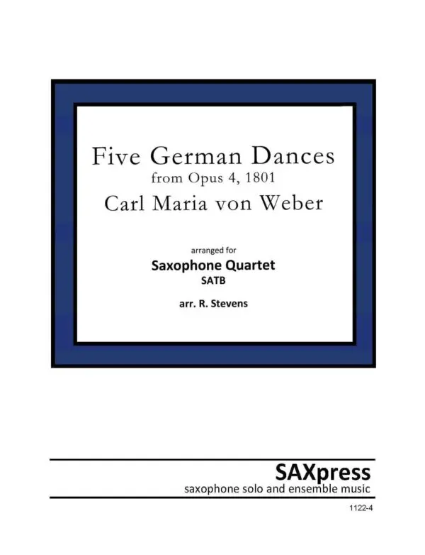 1122-4 Weber Five German Dances cover Five German Dances from Opus 4