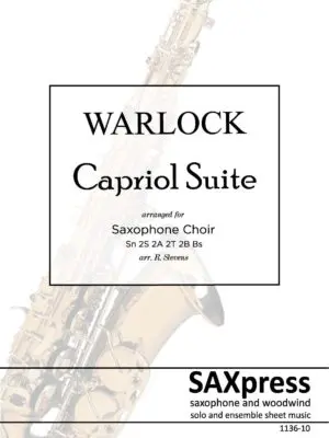 1136-10 WARLOCK Capriol Suite SAXES FRONT COVER outside 9x12 Capriol Suite