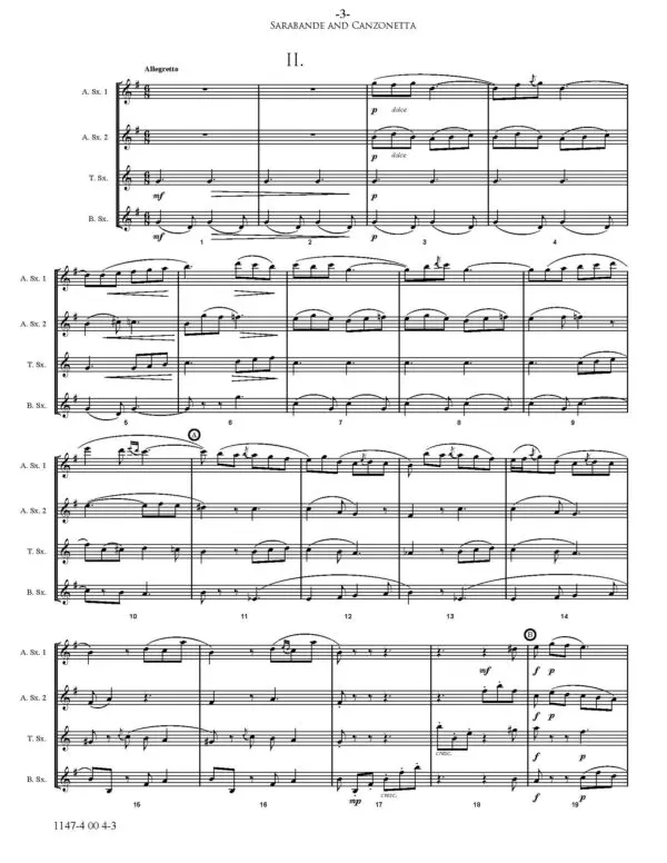 Sarabande and Canzonetta