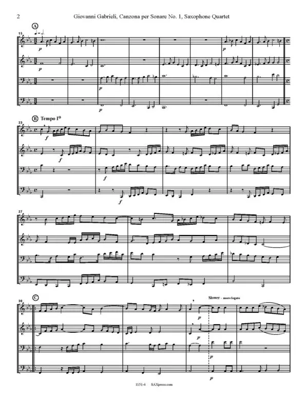 Canzona per Sonare No. 1