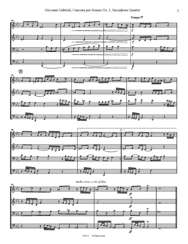 Canzona per Sonare No. 1