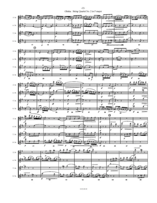 1212-4-glinka-string-quartet-in-f-00-score_page_15 Quartet No. 2 in F major