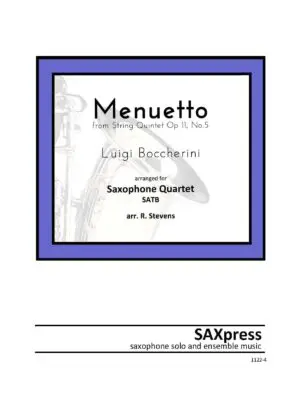 1222-4 Boccherini Menuetto Cover Menuetto by Boccherini