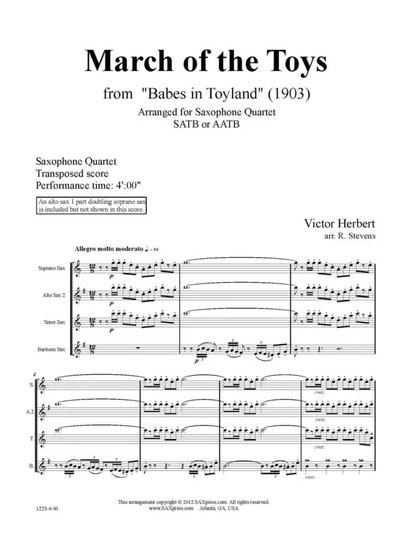 1223-4 HERBERT March of the Toys SAMPLE Page 1 March of the Toys