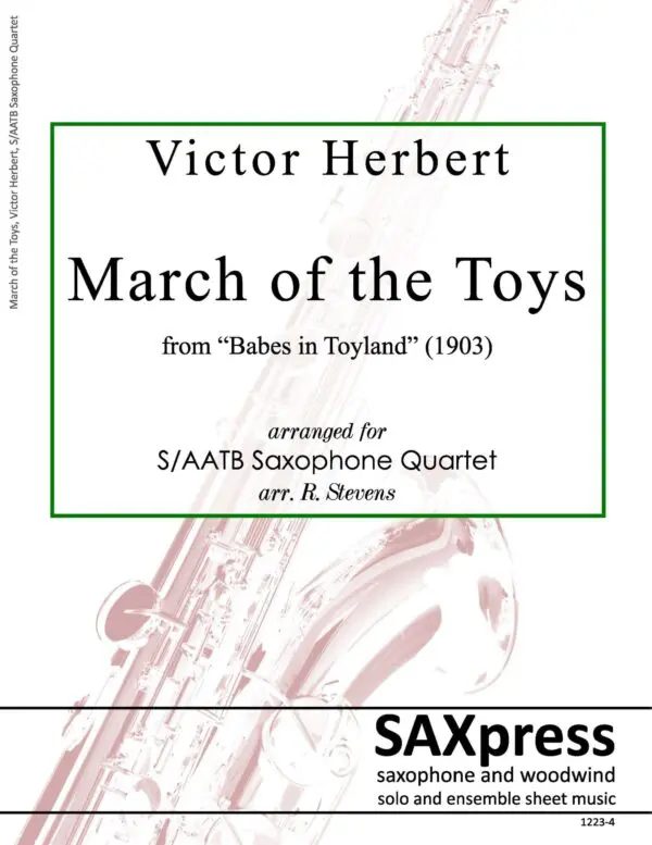 1223-4 HERBERT March of the Toys SAX QUARTET FRONT COVER March of the Toys