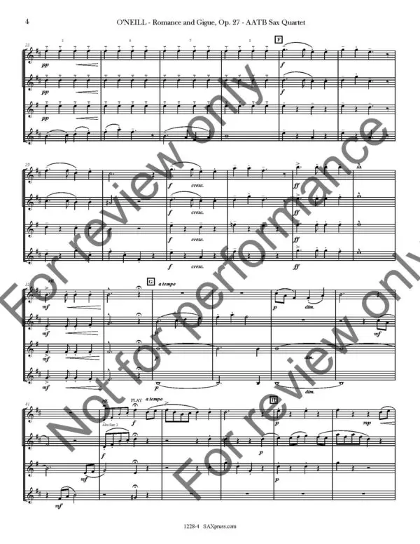 1228-4 - ONeill - Romance and Gigue -_Page_07 Romance and Gigue | Saxophone Quartet