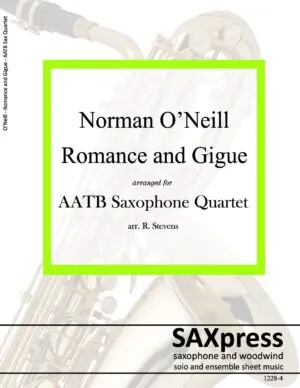 1228-4 - ONeill - Romance and Gigue - sample -_Page_01 Romance and Gigue | Saxophone Quartet