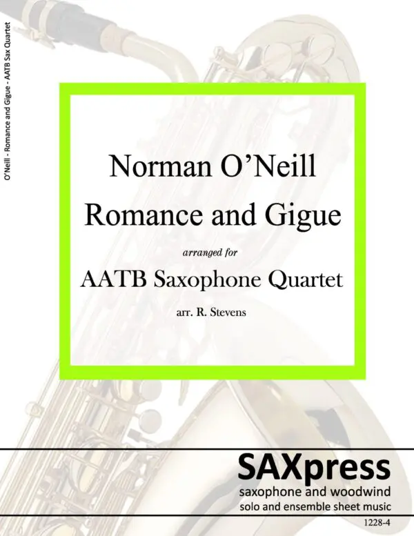 1228-4 - ONeill - Romance and Gigue - sample -_Page_01 Romance and Gigue | Saxophone Quartet