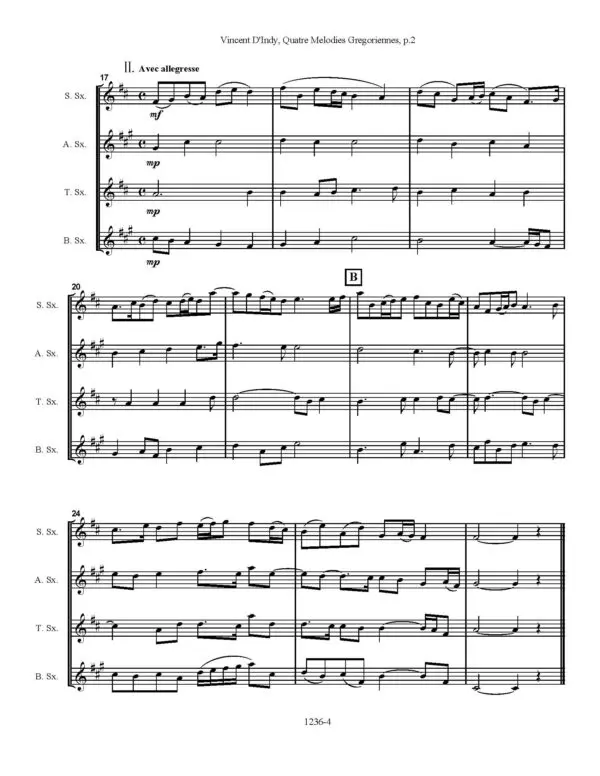 1236-4 DIndy Four Gregorian Melodies -00-Score_Page_2 Four Gregorian Melodies