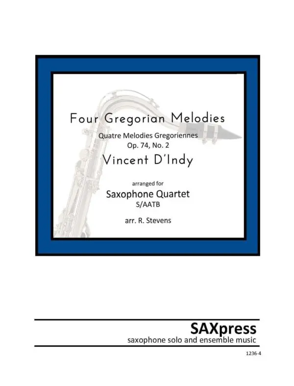 1236-4 DIndy Four Gregorian Melodies Cover Four Gregorian Melodies