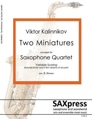 1248-4 Kalinnikov - Two Miniatures - 00 - SAX SCORE_Page_1 Two Miniatures