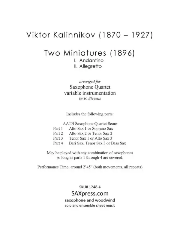 1248-4 Kalinnikov - Two Miniatures - 00 - SAX SCORE_Page_3 Two Miniatures
