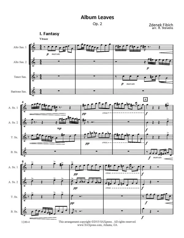 1249-4 Fibich Album Leaves Score Sample_Page_1 Album Leaves
