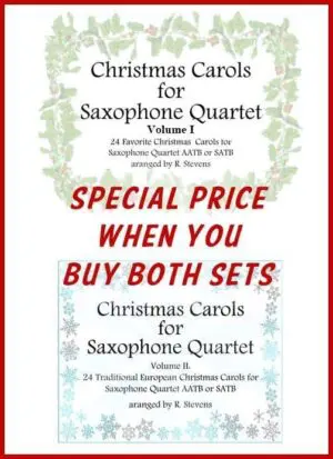 1269.4-C-Christmas-Carols-for-Saxophone-Quartet-00-SCORE_Page_03 Saxophone Quartet Christmas Carols Volumes 1 and 2 - Special Offer