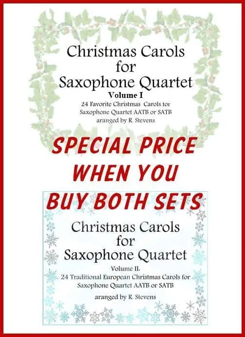 1269.4-C-Christmas-Carols-for-Saxophone-Quartet-00-SCORE_Page_03 Saxophone Quartet Christmas Carols Volumes 1 and 2 - Special Offer