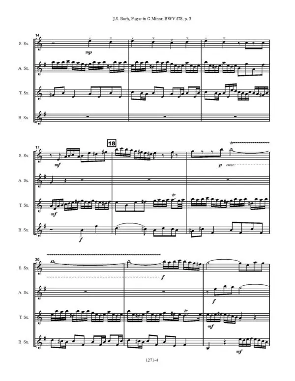 Fugue in G minor BWV 578