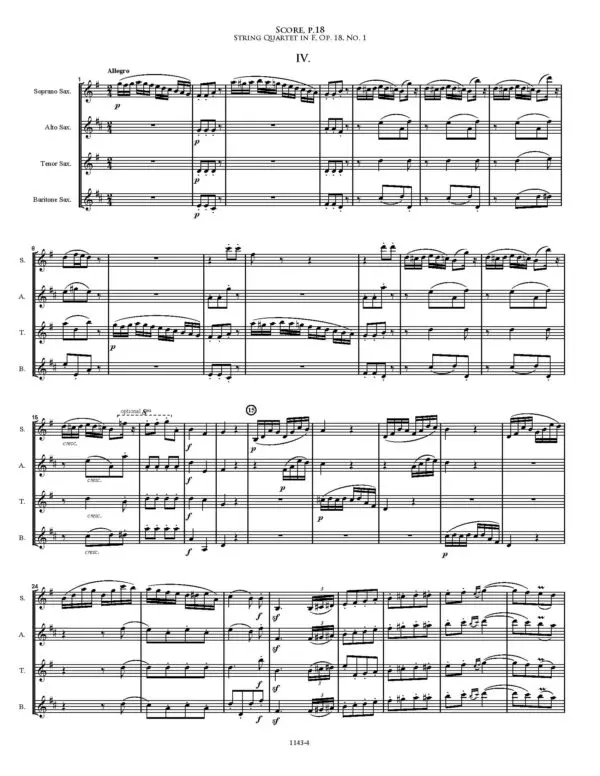 beethoven-str-4tet-1-page_18 Quartet in F, Opus 18, no. 1