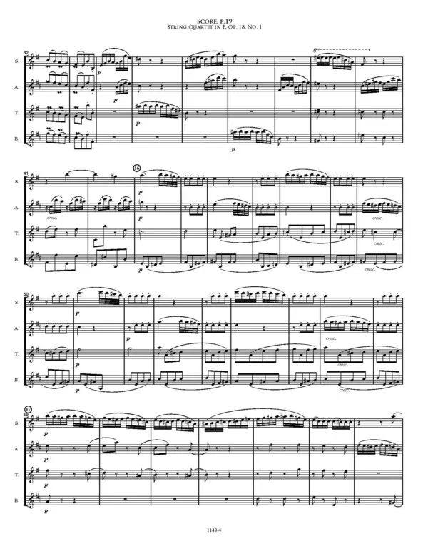 beethoven-str-4tet-1-page_19 Quartet in F, Opus 18, no. 1