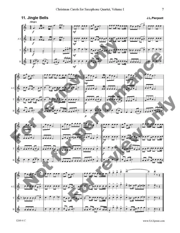 Christmas Carols for Saxophone Quartet Vol 1_Page_11 Christmas Carols for Saxophone Quartet Volume 1