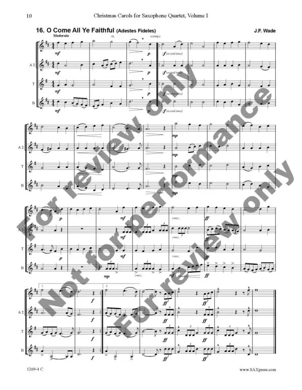 Christmas Carols for Saxophone Quartet Vol 1_Page_14 Christmas Carols for Saxophone Quartet Volume 1