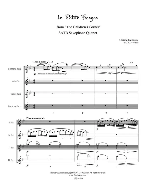 Debussy Petit Berger page_Page_1 Le Petit Berger
