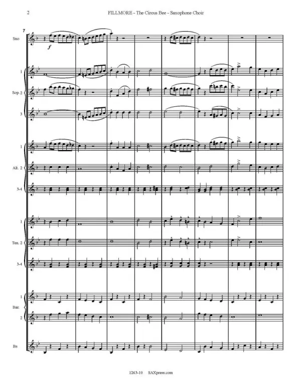 FILLMORE - The Circus Bee - Sax Choir_Page_06 The Circus Bee - Saxophone Choir