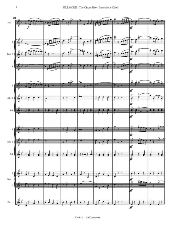 FILLMORE - The Circus Bee - Sax Choir_Page_08 The Circus Bee - Saxophone Choir