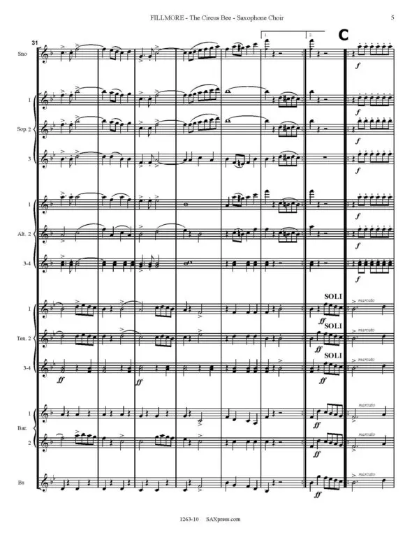 FILLMORE - The Circus Bee - Sax Choir_Page_09 The Circus Bee - Saxophone Choir