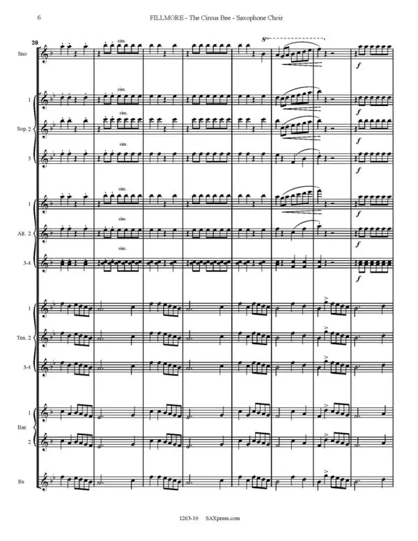 FILLMORE - The Circus Bee - Sax Choir_Page_10 The Circus Bee - Saxophone Choir