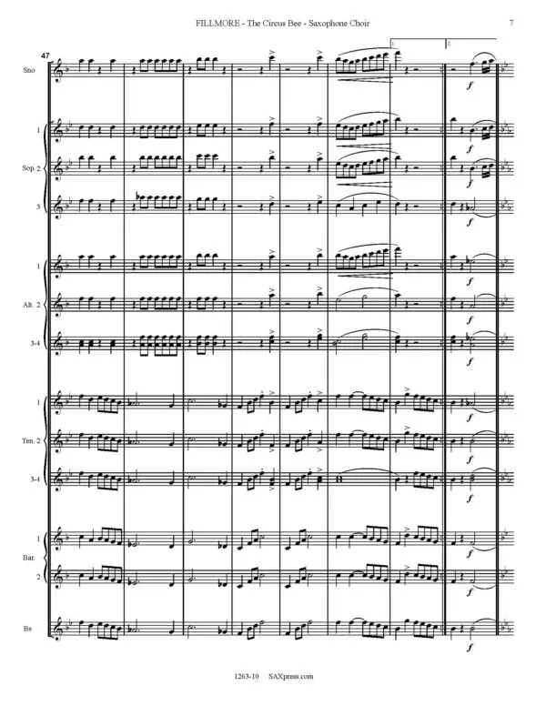 FILLMORE - The Circus Bee - Sax Choir_Page_11 The Circus Bee - Saxophone Choir