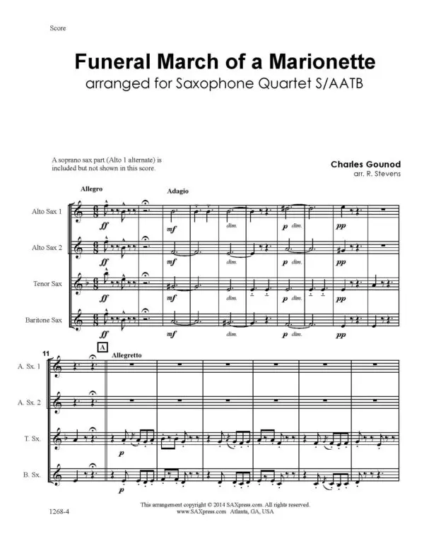 Gounod - Funeral March of a Marionette - Score Sample_Page_1 Funeral March of a Marionette
