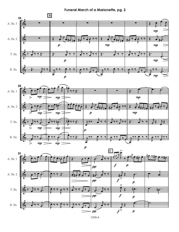 Gounod - Funeral March of a Marionette - Score Sample_Page_2 Funeral March of a Marionette