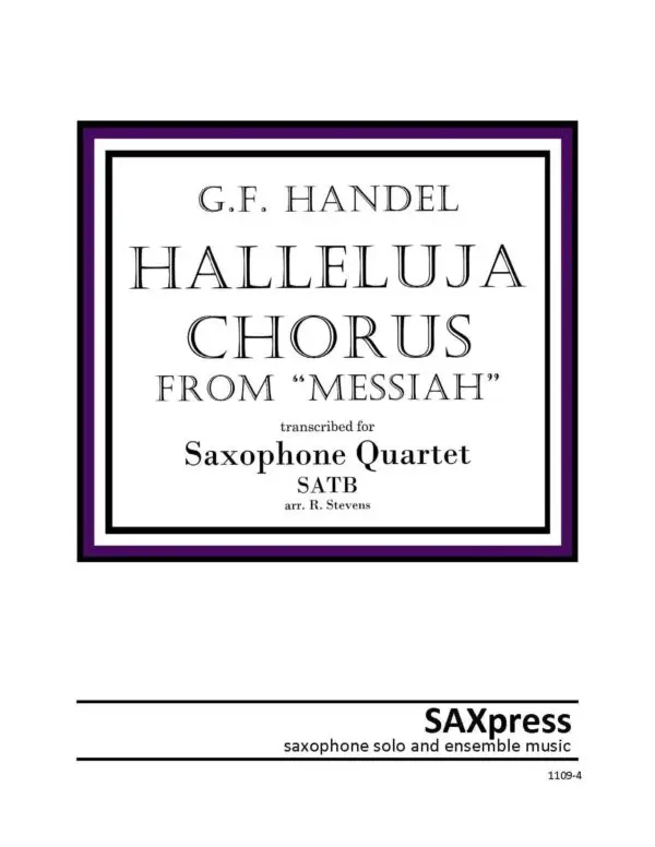 Halleluja Chorus Saxophone Quartet