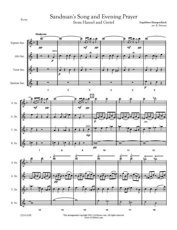 humperdinck-sandman-and-prayer-score-page-1 Sandman's Song and Evening Prayer