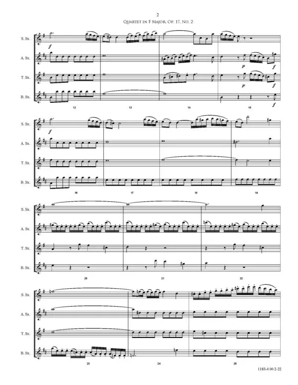 Quartet in F Major, Op. 17, No. 2 Sample_Moderato Page_2 Quartet in F Major, Op. 17, No. 2