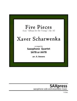 Score Sample 1119-4 Scharwenka Five Pieces Cover Five Pieces from "Album for the Young", Op. 62