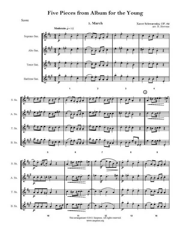 Five Pieces from "Album for the Young", Op. 62