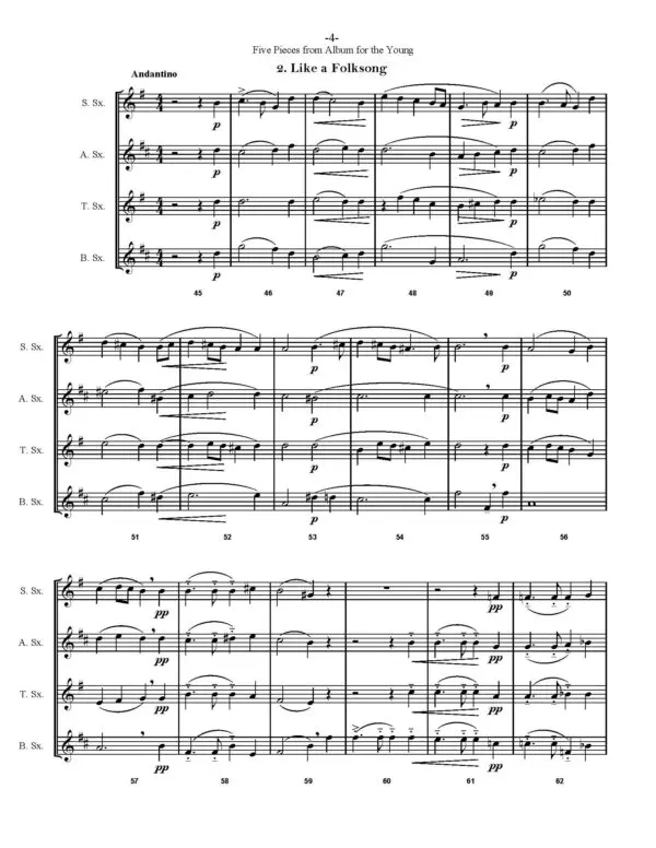 Five Pieces from "Album for the Young", Op. 62